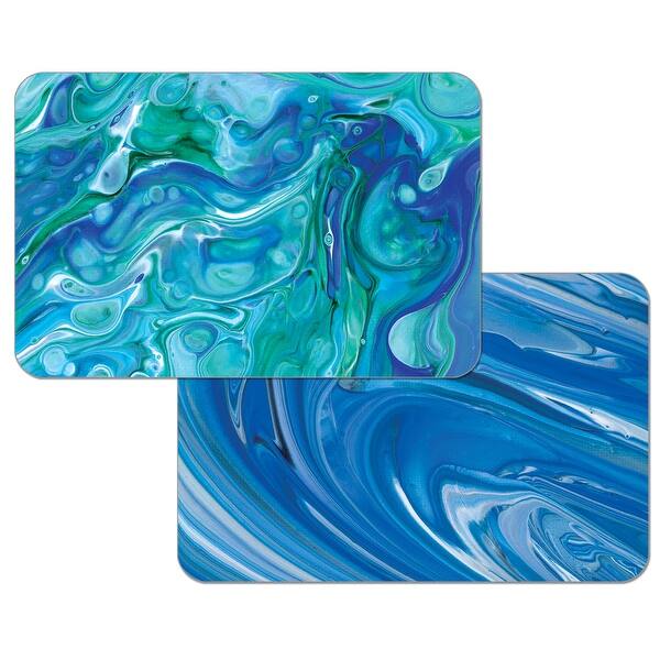 Reversible Wipeclean Counterart Placemats Set of 4 Fluidity Bed