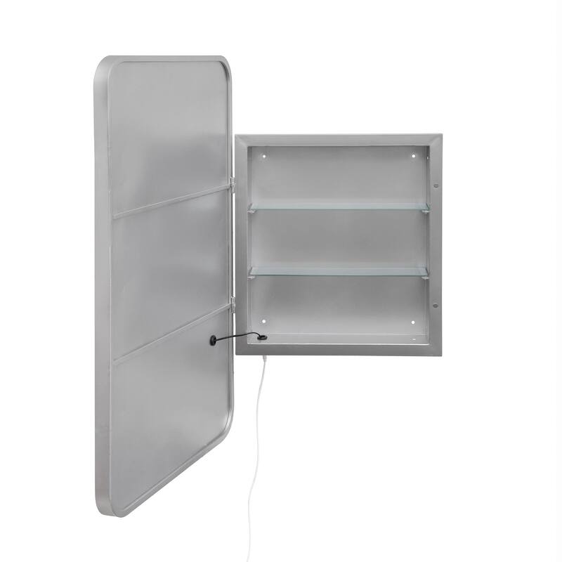 Roomfitters Rectangle Medicine Cabinet with Mirror, Wall Mounted Bathroom Storage