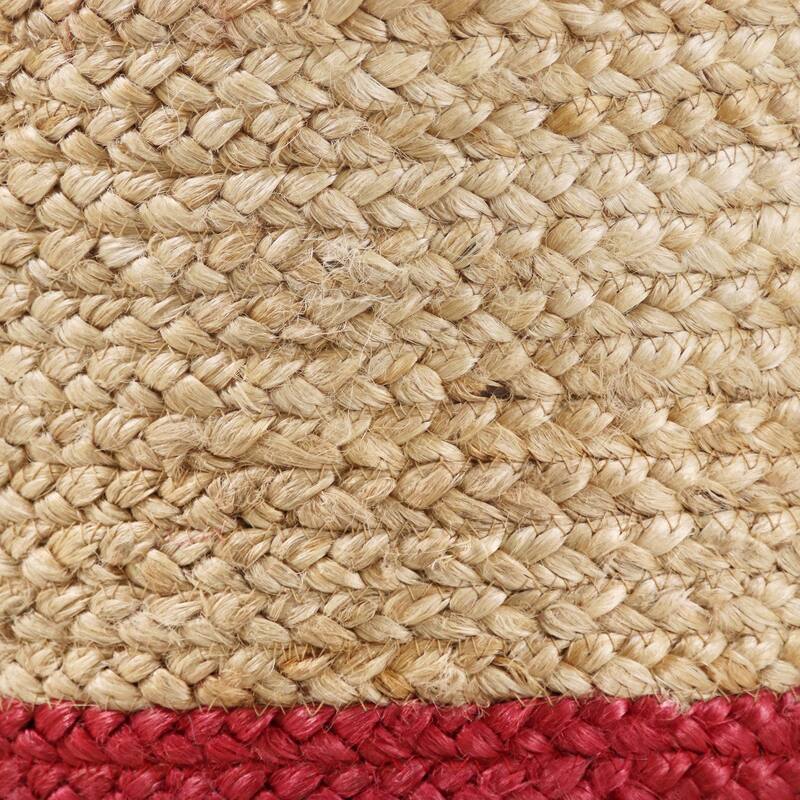 Sevita Two-Tone Jute Hand-Stitched Storage Basket with Handles