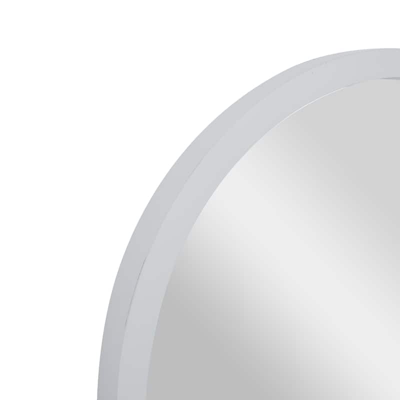 Wooden Wall Mirror with Thin Frame - Black or White - Roche River Decor
