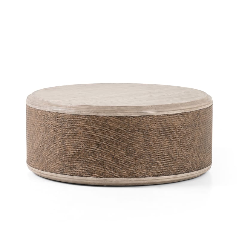 Grey Coffee Table-Weathered Blonde Pine