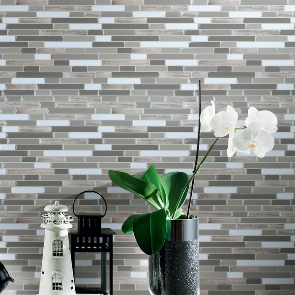 Peel and stick sales glass tile