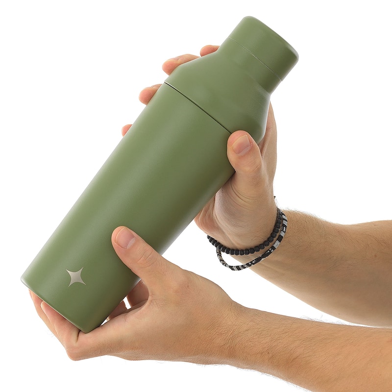 JoyJolt Vacuum Insulated Stainless Steel Cocktail Protein Shaker - 20 oz
