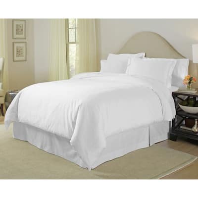 Pointehaven 400 Thread Count 100% Long Staple Cotton 3-piece Duvet Cover Set