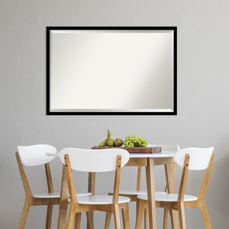 Beveled Wall Mirror - Jet Black Frame