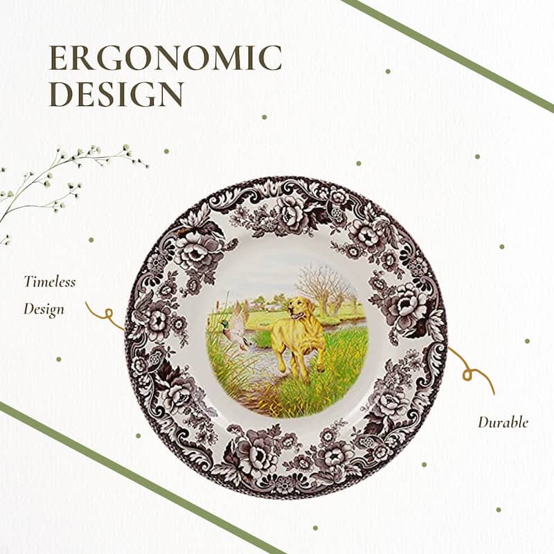 Spode Woodland Ascot Cereal Bowl Assorted Dogs - 8 Inch