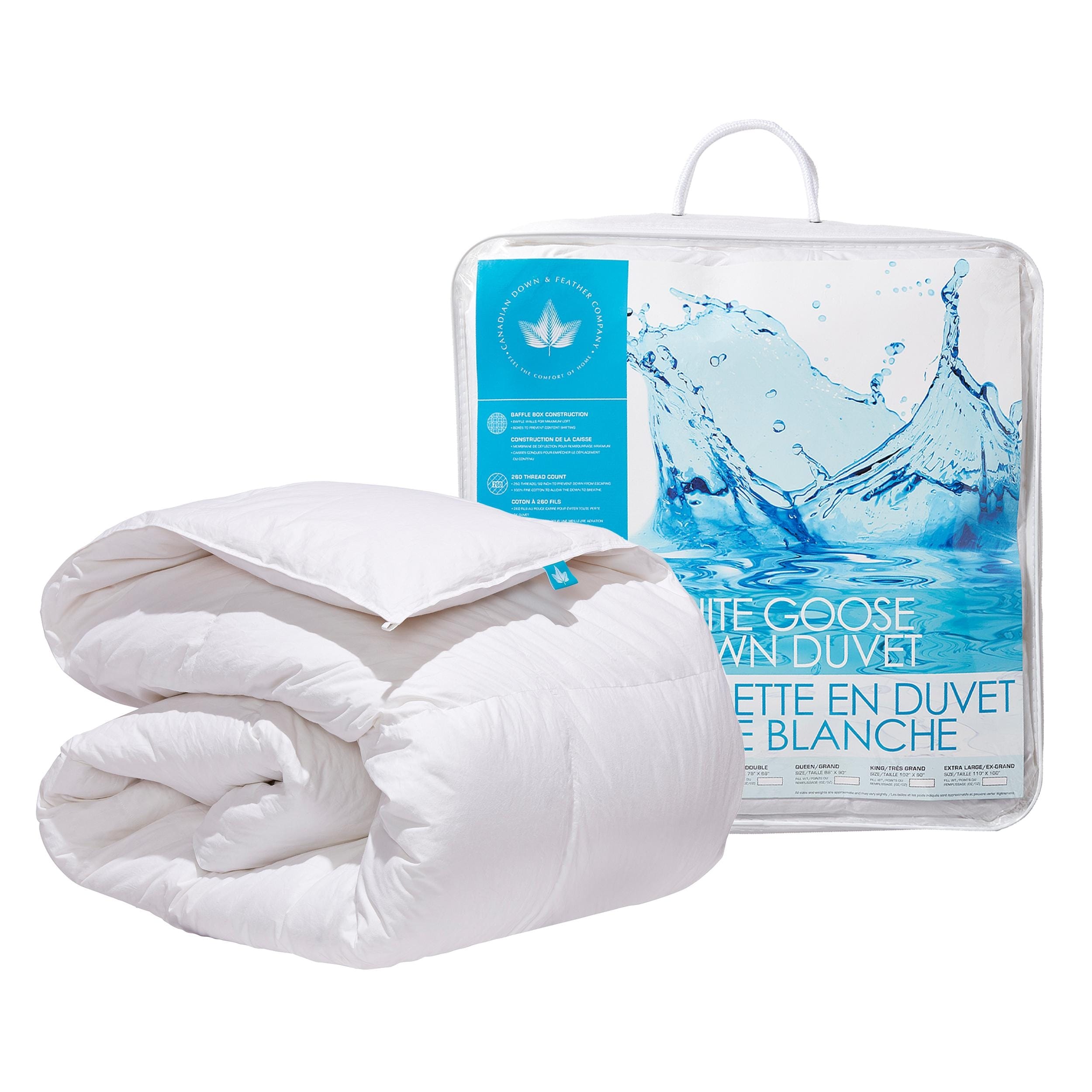 Canadian Down Feather Company White Goose Down Comforter All Season weight Bed Bath Beyond 11441377