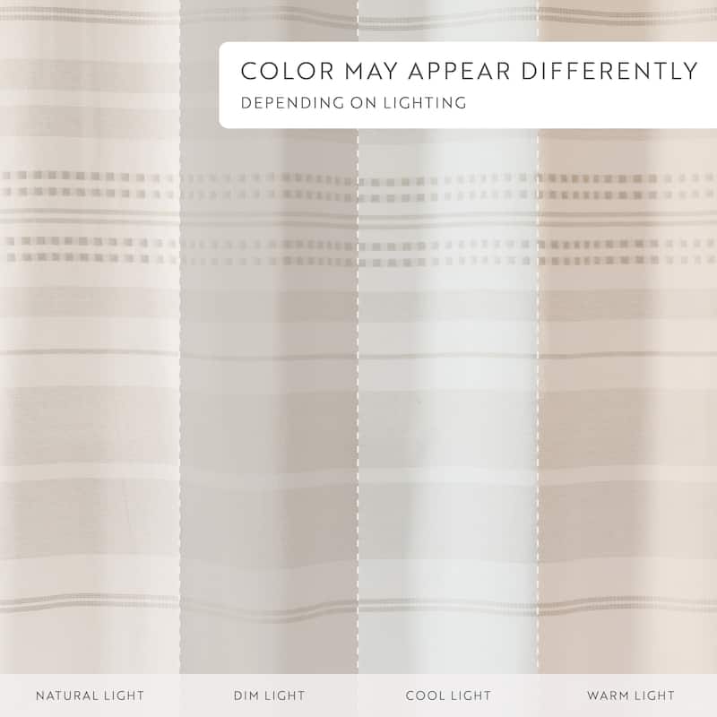 Becky Cameron Cotton Blend Striped Shower Curtain