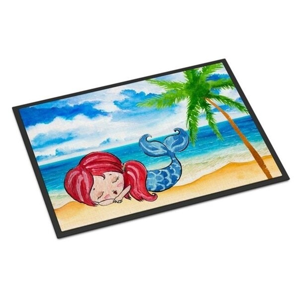 Carolines Treasures BB8513JMAT Mermaid On The Beach Indoor Or Outdoor Mat - 24 x 36 in.