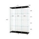 preview thumbnail 142 of 165, Glass Display Cabinet with Doors & Locks, Acrylic Shelves, Floor Standing Storage Showcase for Home or Office