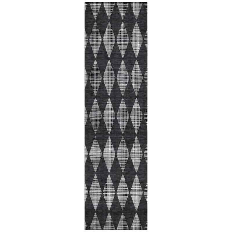 Machine Washable Indoor/ Outdoor Chantille Argyle Rug