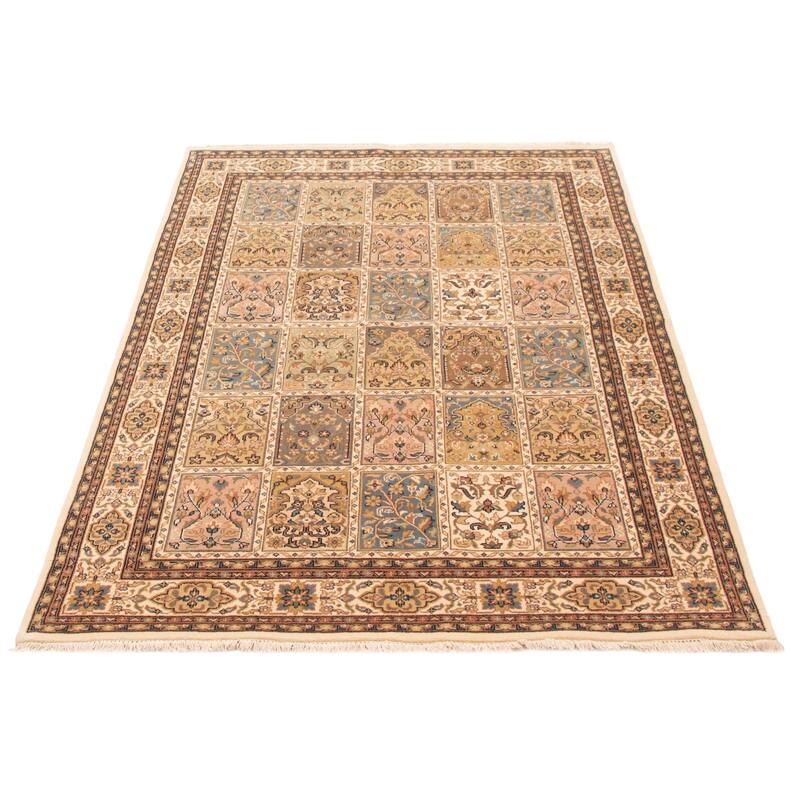 ECARPETGALLERY Hand-knotted Royal Sarough Cream Wool Rug - 5'5 x 7'10