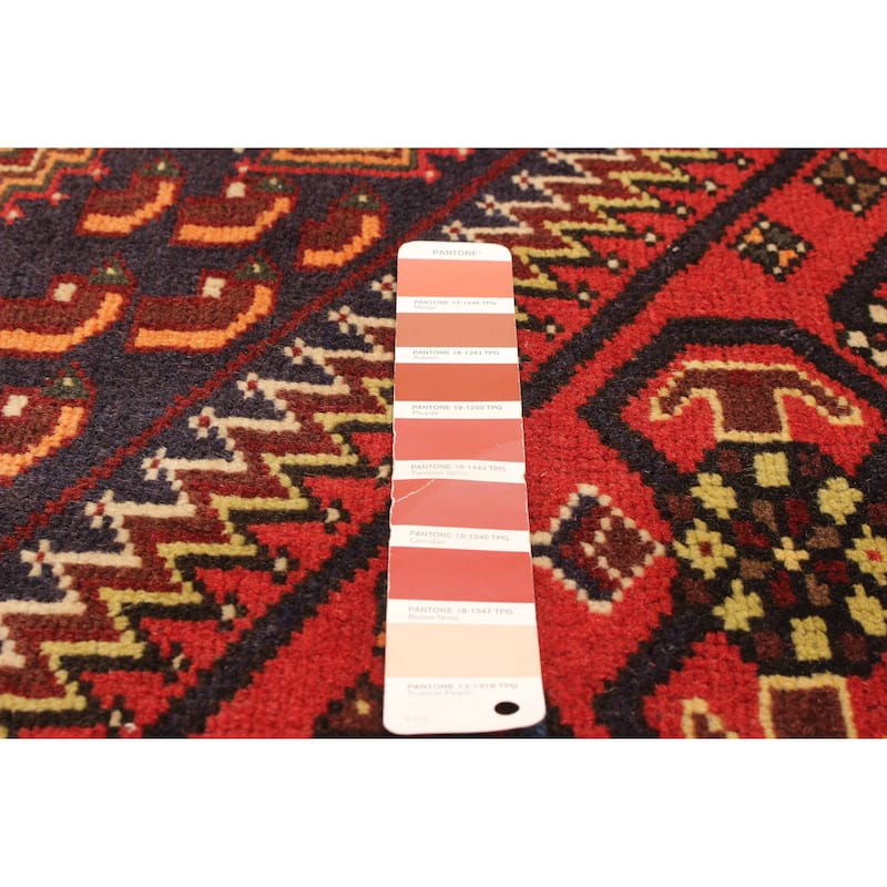 ECARPETGALLERY Hand-knotted Andelz Red Wool Rug - 4'3 x 6'3