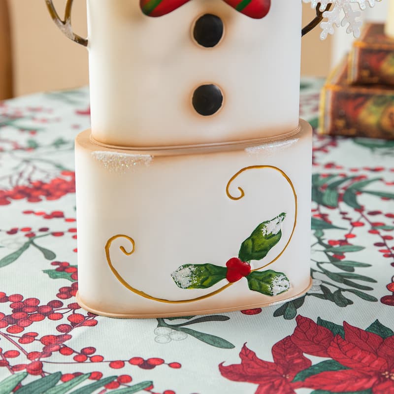 Glitzhome 17"H Metal Stacked Box Snowman Table Decor