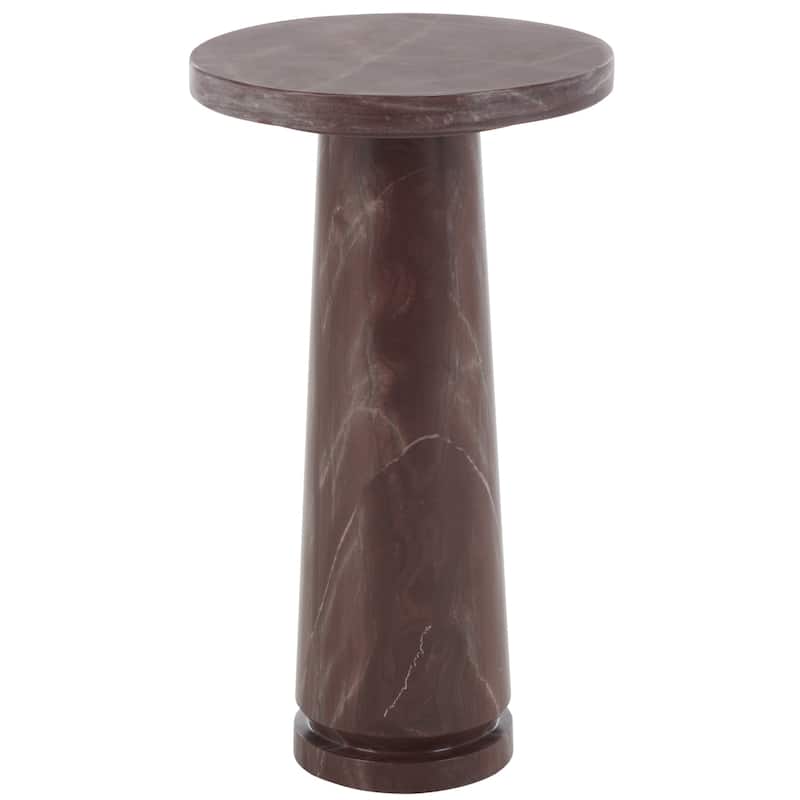 SAFAVIEH Couture Valentia Round Marble Accent Table - 10" W x 10" D x 18" H