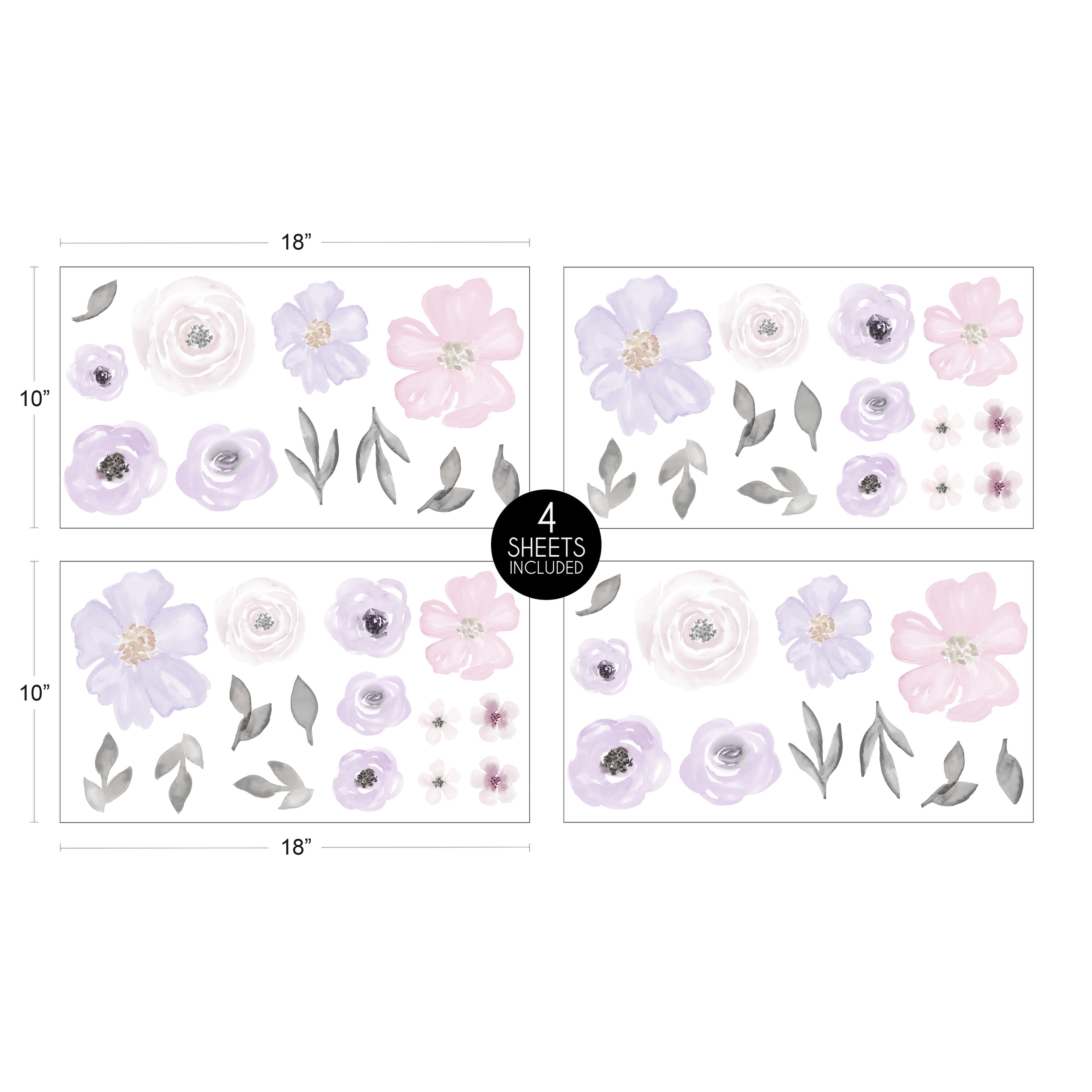 Sweet jojo designs watercolor floral lavender outlet