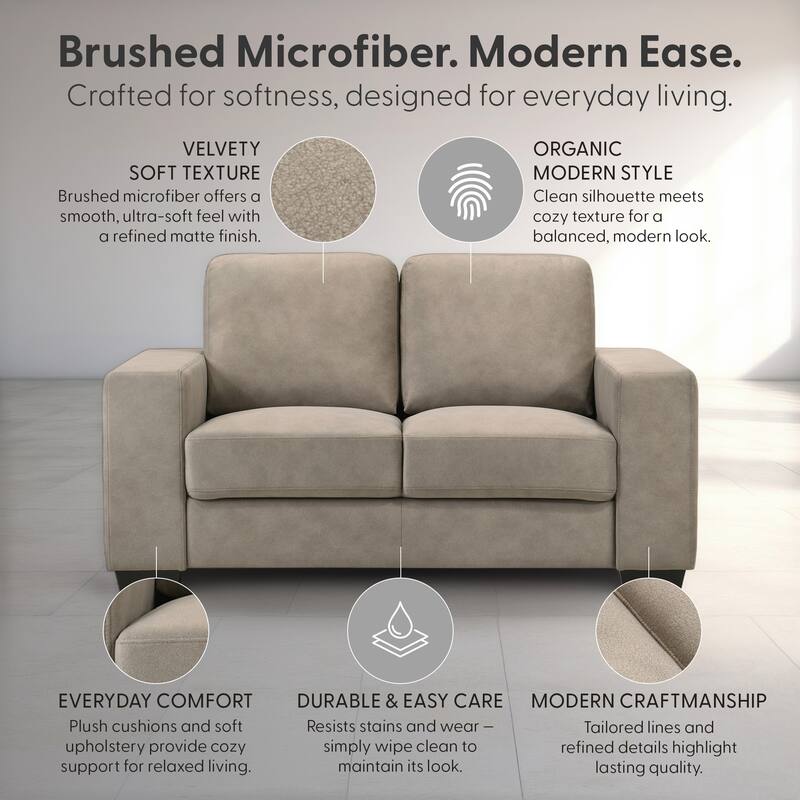 Yvonne Modern Sofa, Loveseat, Living Room Set, Upholstered Couch with Removable Cushions