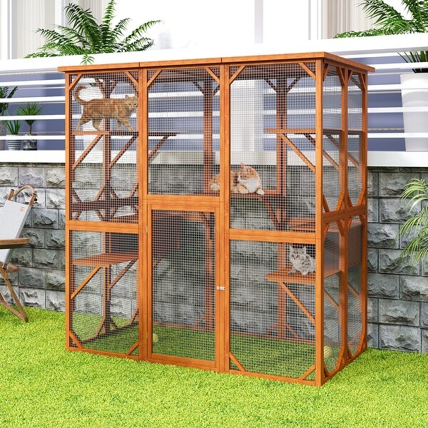 Large Cat Catio 4 Tiers Cat Enclosures House for Outdoor Indoor Cats On Sale Bed Bath Beyond 39000316
