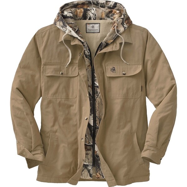 Legendary Whitetails Men's Voyager Hooded Shirt Jacket - Oak