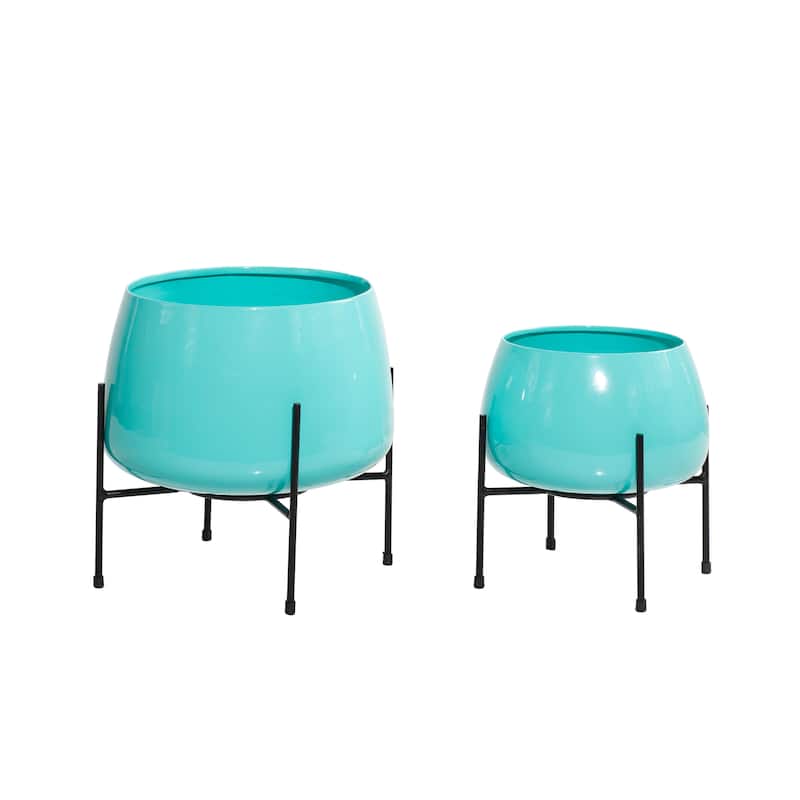 Iron Contemporary Planter (Set of 2) - 8' x 10'