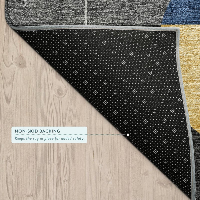 Machine Washable Indoor/ Outdoor Modern Filly Chantille Rug