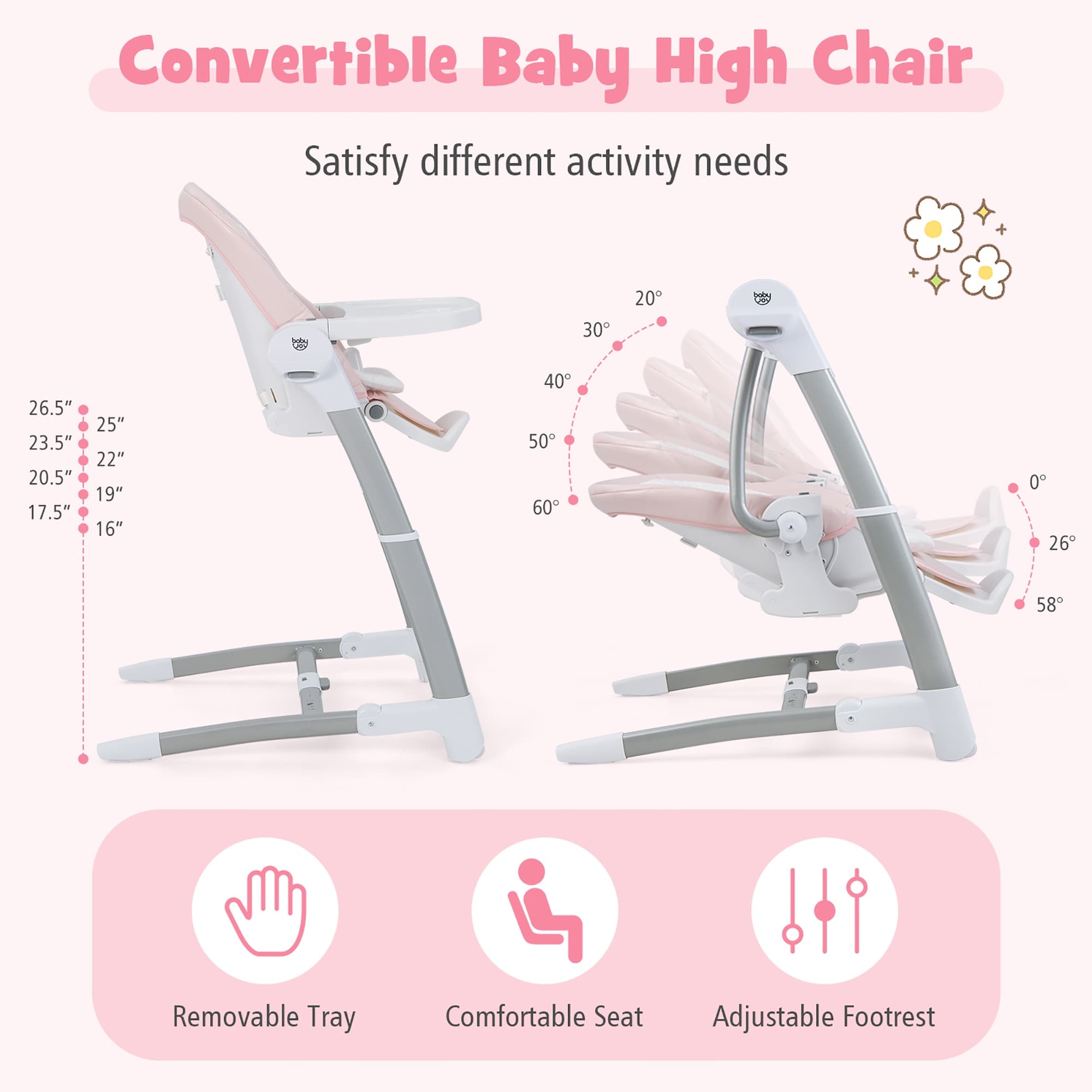 Baby swing and high chair outlet