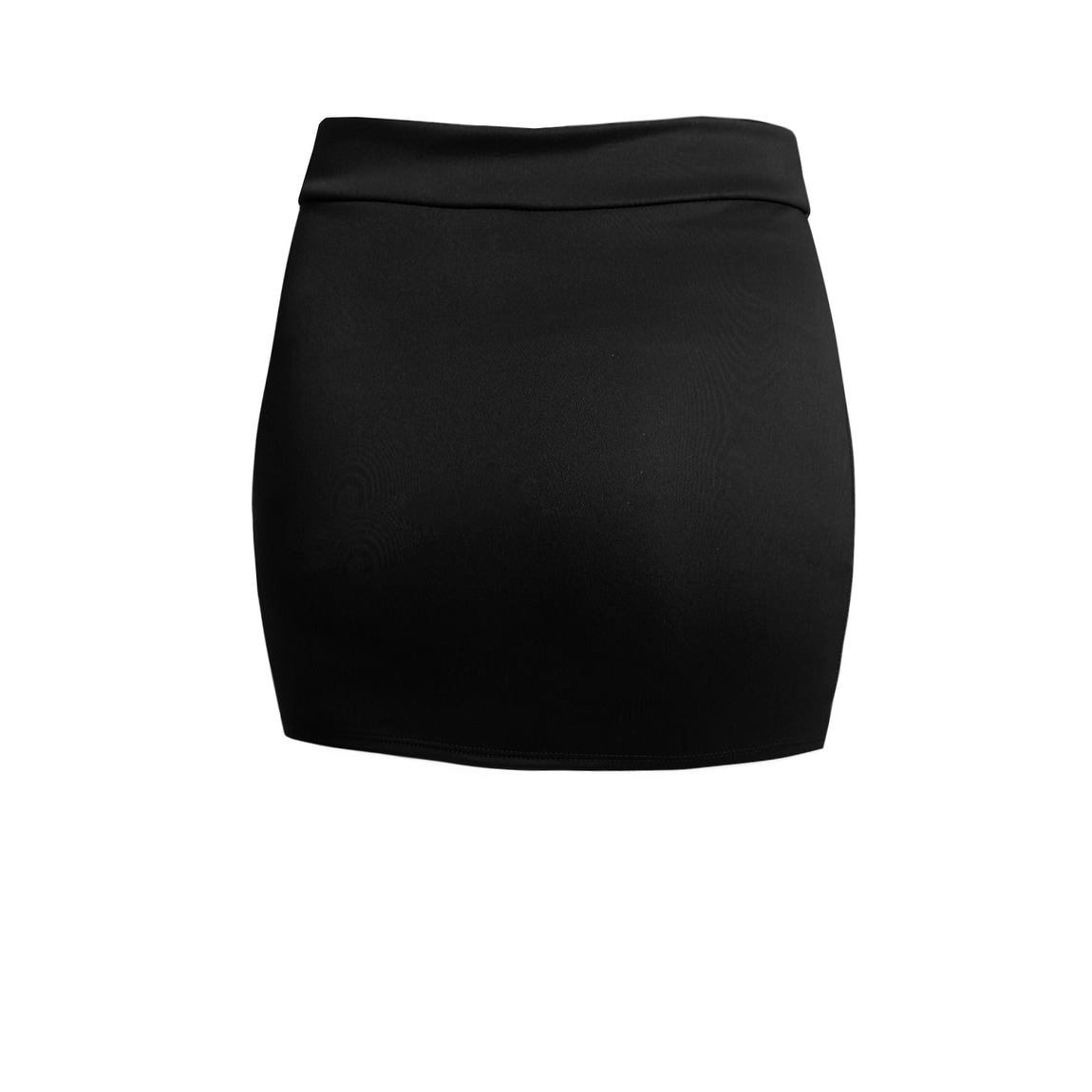 white stretch mini pencil skirt