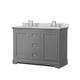 Option Dark Gray / White Carrara Marble Top / Polished