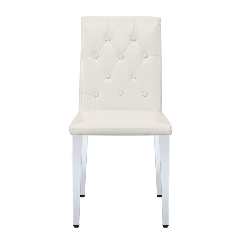 Dining Chairs Set of 4, Comfortable Dining Room Chair, Metal Kitchen Chairs with Faux Leathaire Seats and High Back