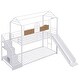 preview thumbnail 6 of 4, House Shaped Metal Bunk Bed with Slide and Storage Stair - Quality Steel Slat Support - Twin over Twin - Cozy Kids' Furniture