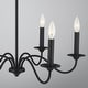 preview thumbnail 4 of 3, Vincent 6-light Black Iron Hanging Chandelier