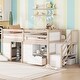 preview thumbnail 15 of 31, Twin Pine Low Loft Bed with Storage Staircase, Drawer, and Shelf