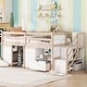 preview thumbnail 2 of 31, Twin Size Solid Wood Low Loft Bed with Stair, Drawer, and Shelf for Bedroom