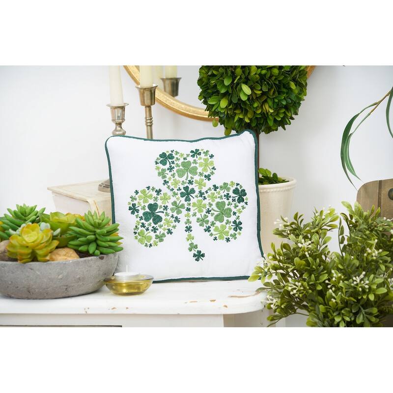 10" x 10" You're My Lucky Charm Embroidered Throw Pillow St. Patrick's Day Themed