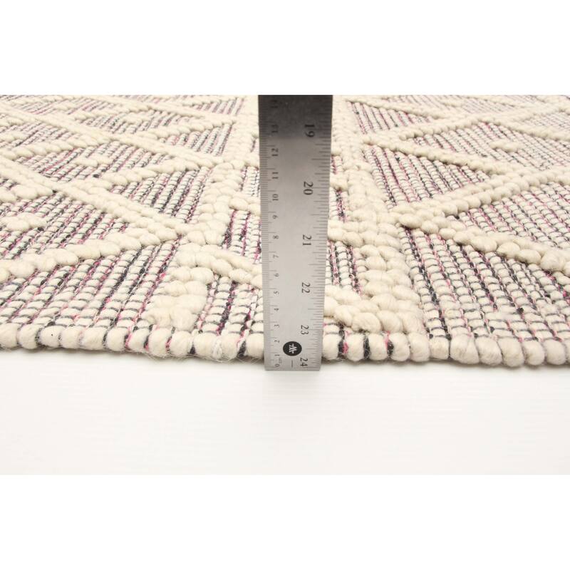 ECARPETGALLERY Braid weave Sienna Cream Wool Rug - 4'11 x 8'0