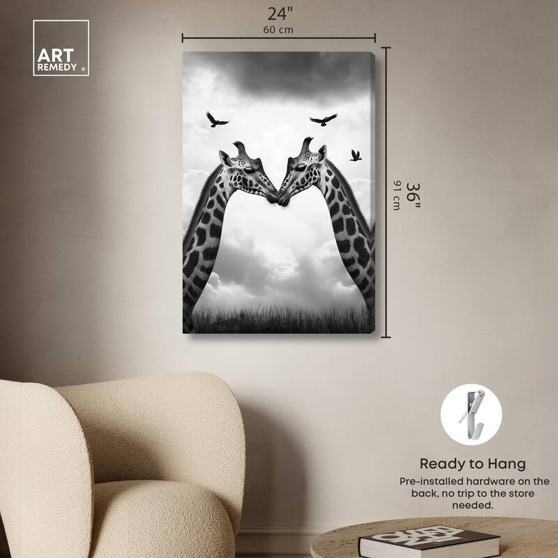 Giants in Love II Canvas by Art Remedy, Gallery Wrapped