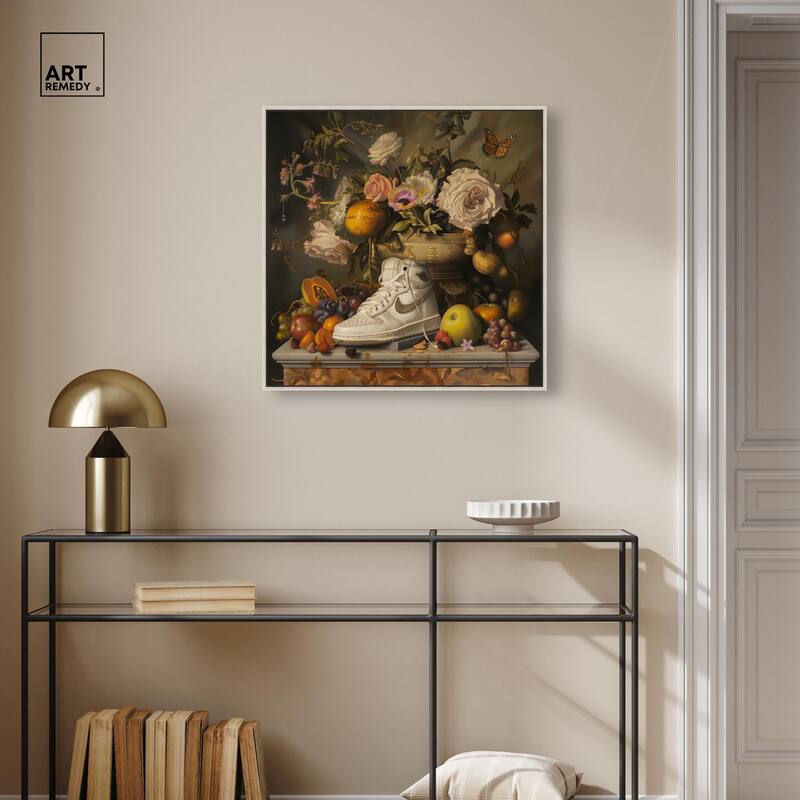 Classical Still Life Sneaker Canvas by Art Remedy