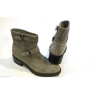 COACH Gates Women's Studded Suede Ankle Boots in Stone - 10