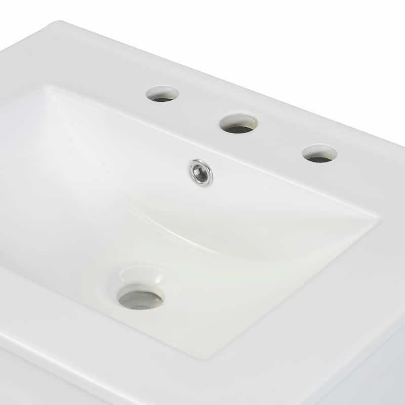 24" Bathroom Vanity Combo with Ceramic Sink