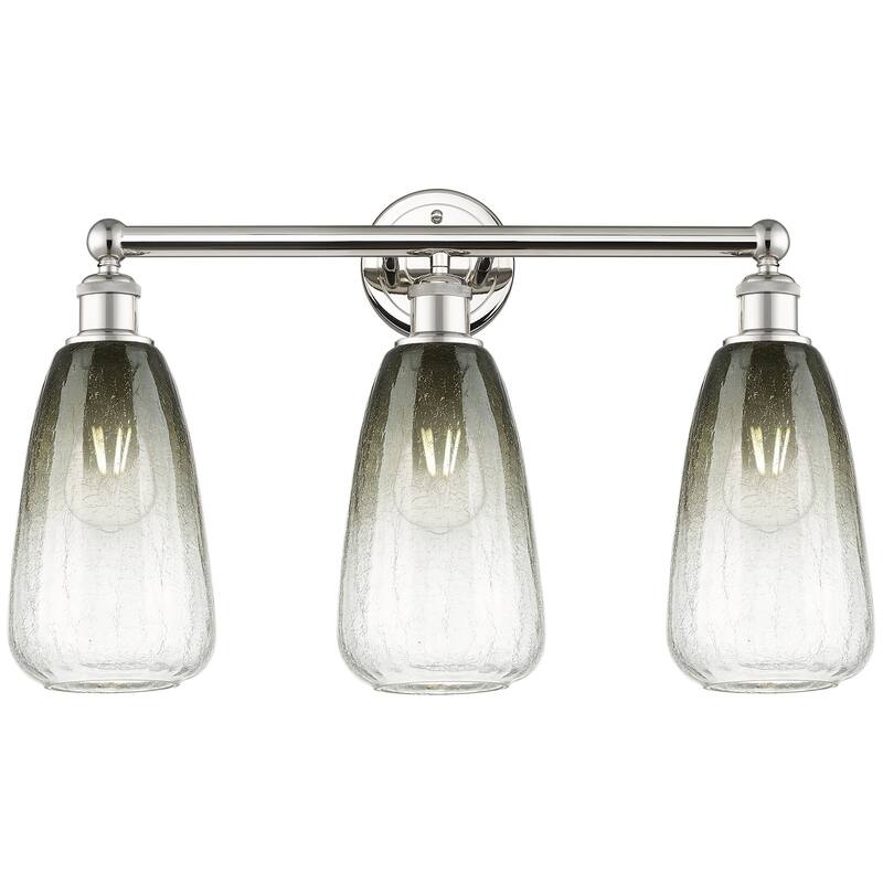 Innovations Lighting 616-3W-16-24 Brookhaven Almond Vanity Brookhaven - Polished Nickel / Slate