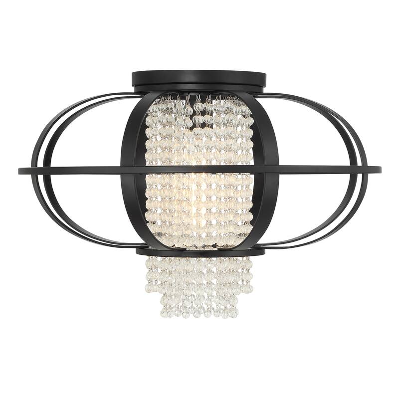 Savoy House 6-5218-1 Idlewild 20" Wide LED Flush Mount Ceiling Fixture - Matte Black
