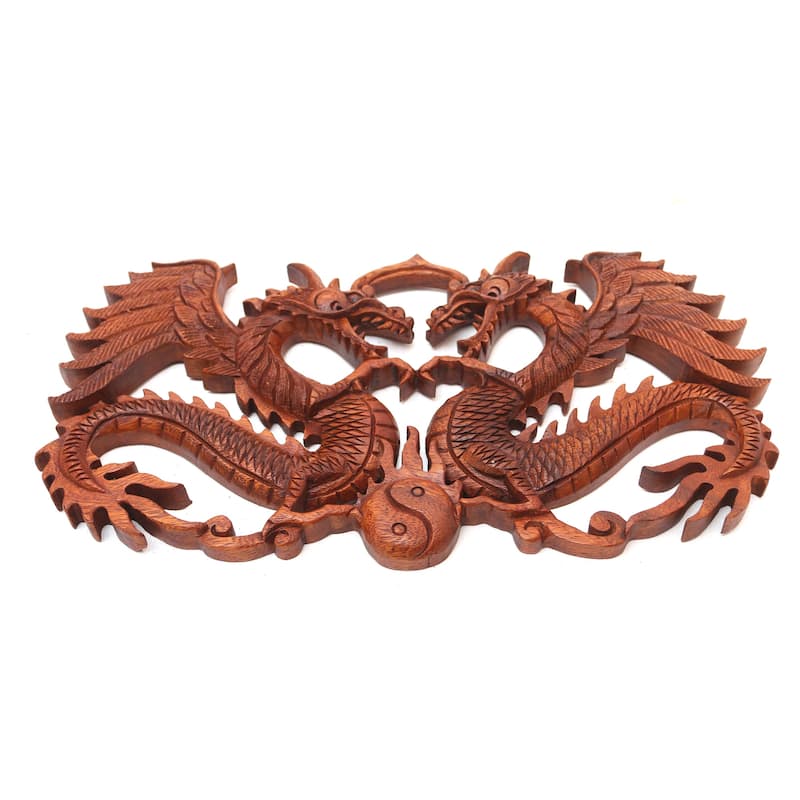 Novica Handmade Bestial Balance Wood Wall Relief
