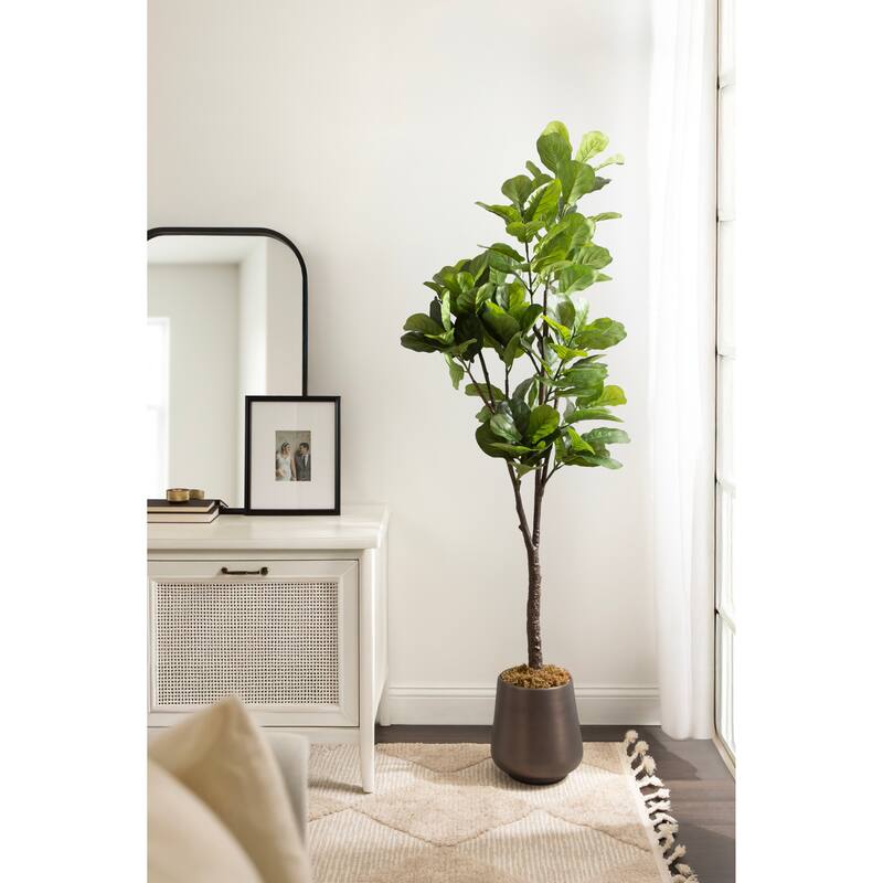 Kate and Laurel Fidmont Faux Fiddle Fig Tree