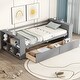 preview thumbnail 1 of 27, Double sofa bed with shelves and drawers Grey