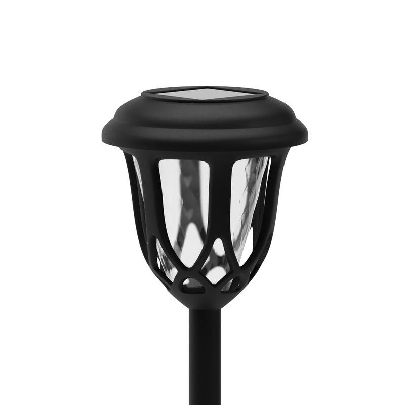 All - Weather Tulip Design Solar Powered LED Garden & Pathway Lights - Set of 8