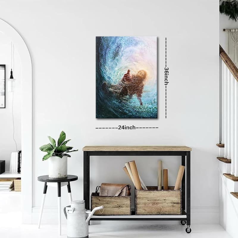 Jesus Christian Wall Art, Hand of God Canvas Paintings