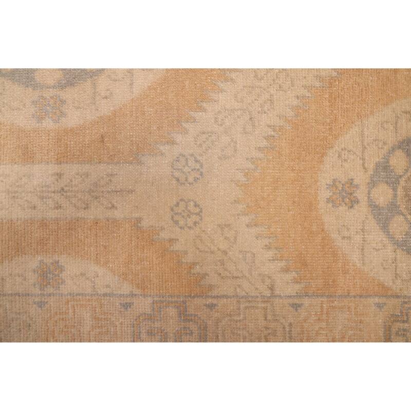 ECARPETGALLERY Hand-knotted Finest Oushak Light Brown Wool Rug - 5'10 x 8'11