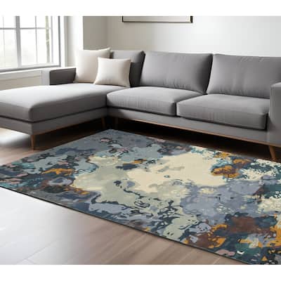 HomeRootsAbstract Industrial Rectangle Area Rug