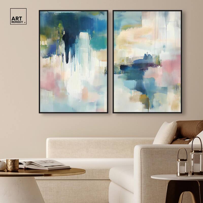 Pale Periwinkle II Canvas Set of 2 by Art Remedy