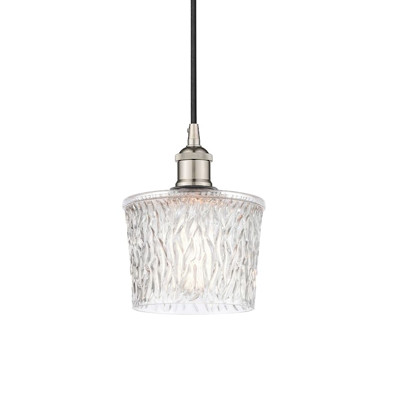 Innovations Lighting 616-1P-9-7 Niagra Pendant Niagra 7" Wide Mini - Polished Nickel / Clear
